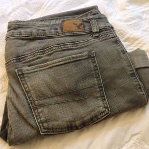 Grey Straight Jeans American Eagle